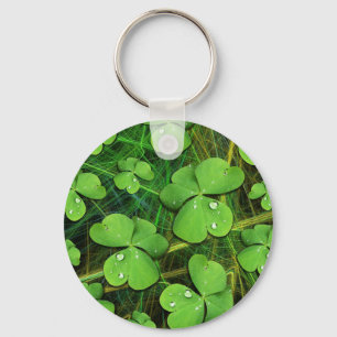 Chaveiro de Dia de São Patrício de Shamrock Verde