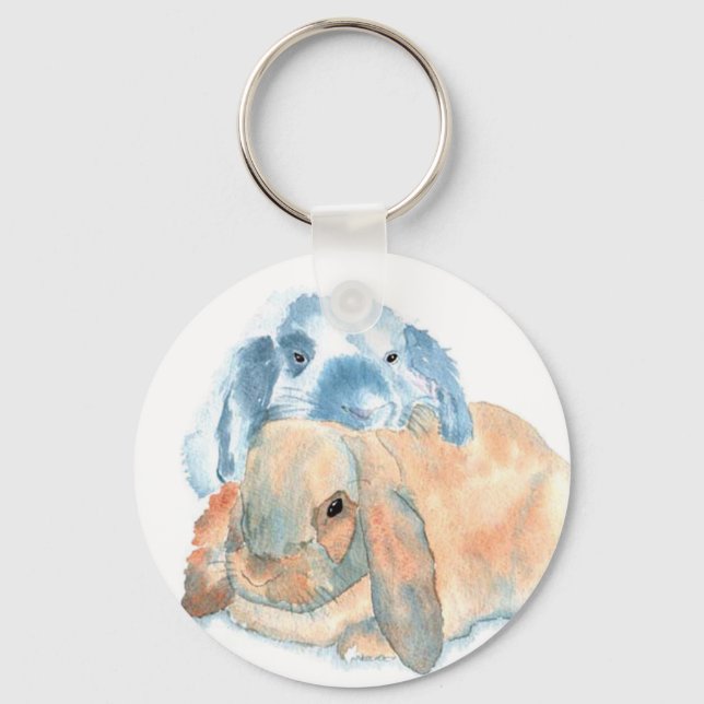 Chaveiro de dois coelhos (Frente)