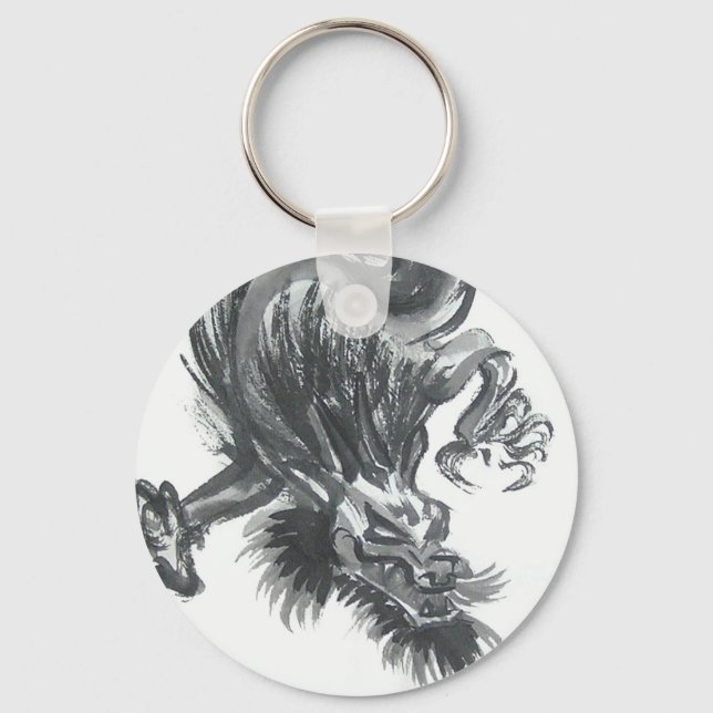 Chaveiro de Dragão Chinês feroz (Frente)