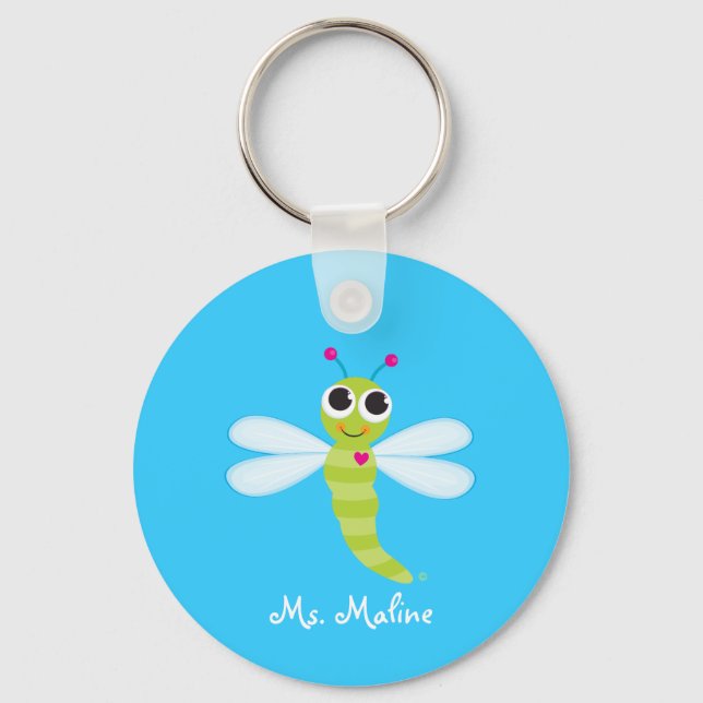Chaveiro de Dragonfly Cute - Personalizado (Frente)