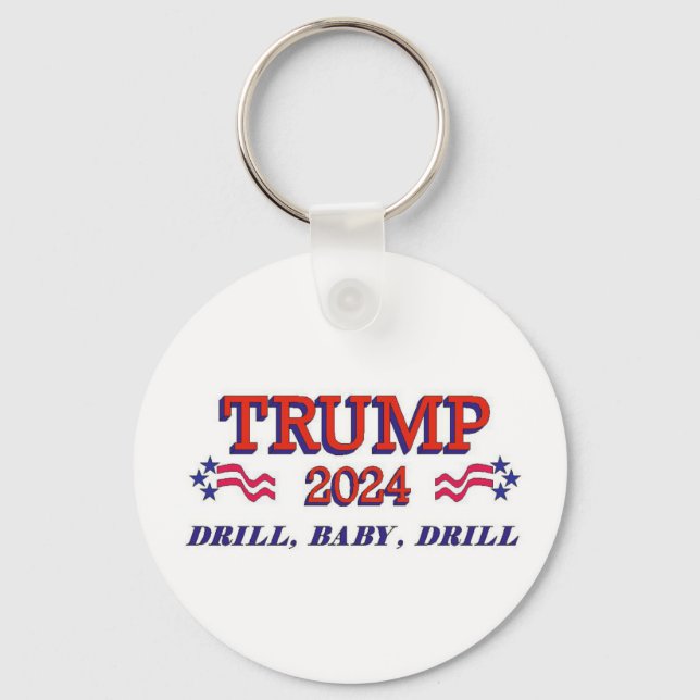 Chaveiro de Drill Baby Drill Trump 2024 (Frente)