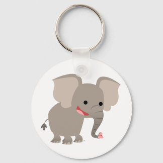 Chaveiro de Elefante de Cartoon Rindo