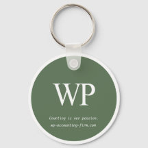 Chaveiro de empresa verde simples