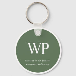 Chaveiro de empresa verde simples