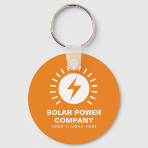 Chaveiro de energia solar com nome comercial perso