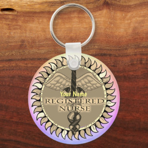 Chaveiro de Enfermeiro Registrado de Caduceus Pers