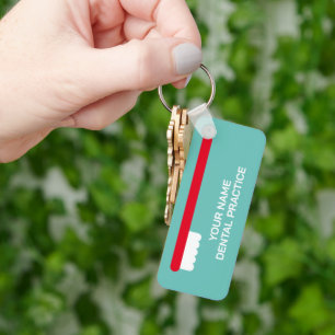 Chaveiro de escritório de dentista com o logotipo 