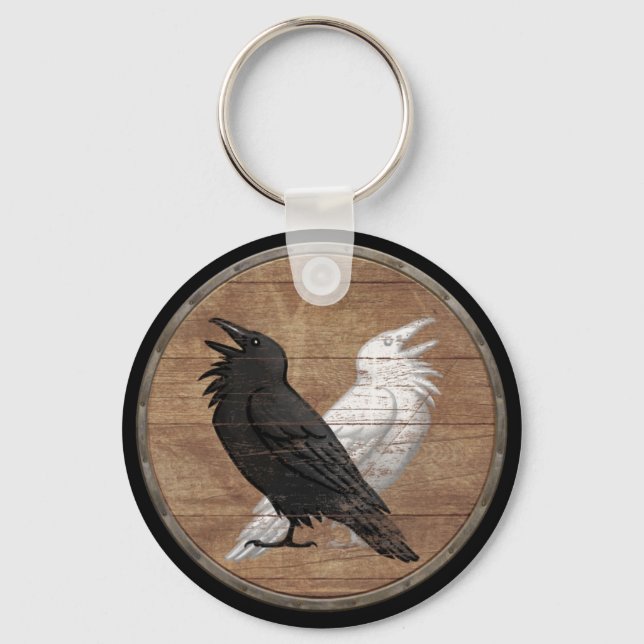 Chaveiro de escudo viking - Ravens de Odin (Frente)
