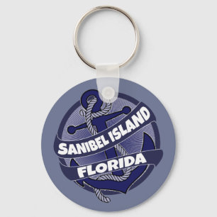 Chaveiro de espiral âncora da Flórida Sanibel Isla