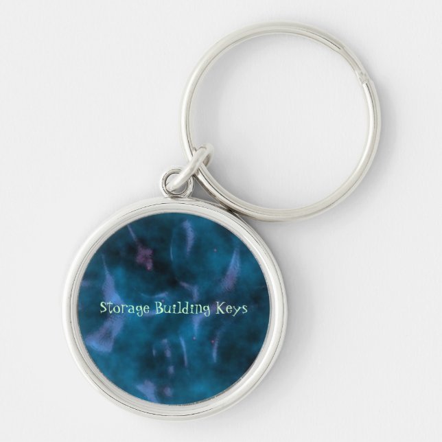 Chaveiro de espiral de multicores azul personalizá (Frente)