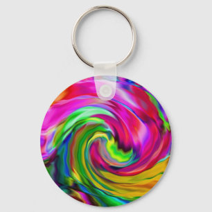 Chaveiro de espiral rosa