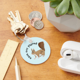 Chaveiro de esquilo bonito, personalizado