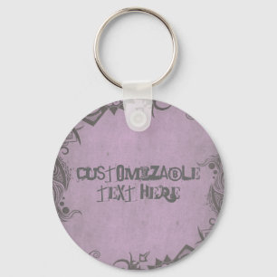 Chaveiro de estilo Grunge de Texto Personalizável