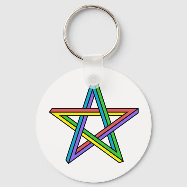 Chaveiro de estrela com ilusão óptica (Frente)