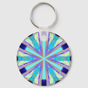chaveiro de estrelas azul de seis braços