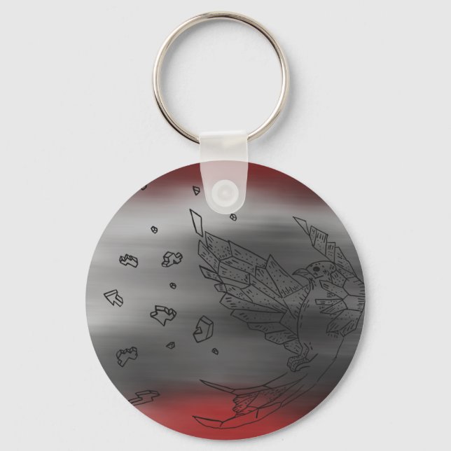 Chaveiro de Explosão de Aves Origami (Frente)