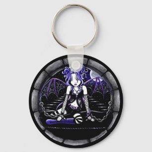 chaveiro de Fada Gótica "Corrida Azul"