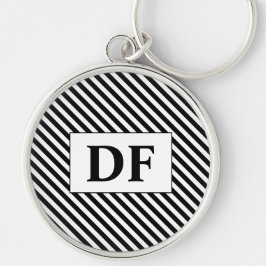 Chaveiro de faixa branca/preta