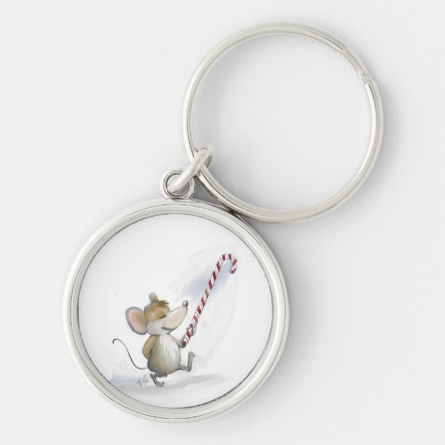 Chaveiro de Feriado do Mouse feliz (Frente)
