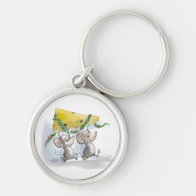 Chaveiro de Feriado Mic e Mac para ratos felizes (Frente)