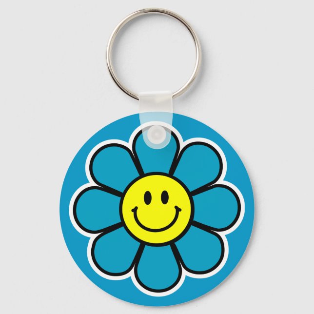 Chaveiro de Flor (Azul) (Frente)