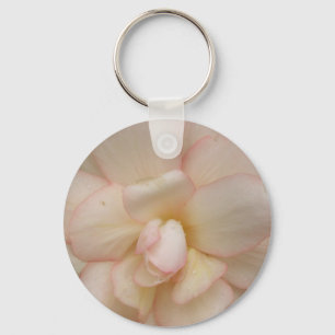 Chaveiro de Flor Branco da Begónia
