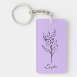 Chaveiro de Flor de Nascimento Personalizado