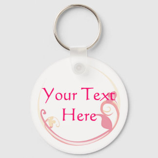 Chaveiro de Flor Rosa Personalizável