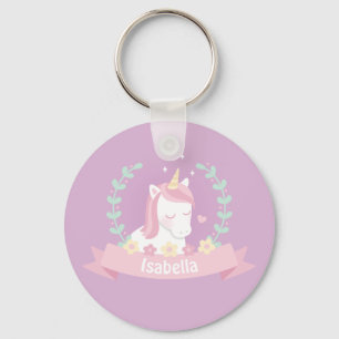 Chaveiro de flores brancas mágicas brancas de Unic