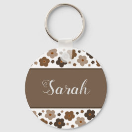 Chaveiro de Flores Marrons Doce