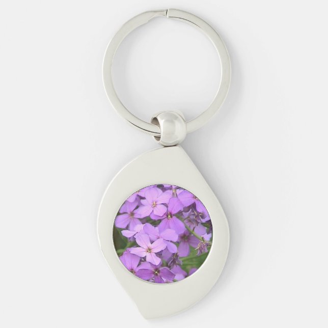 Chaveiro de flores silvestres roxas (Frente)