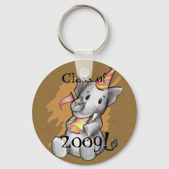 Chaveiro de Formando de Elefante de Partido (Frente)