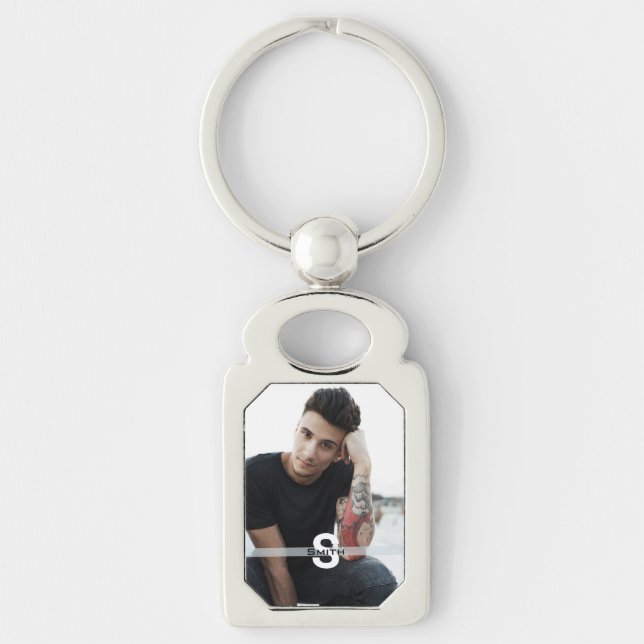 Chaveiro de Fotografia Personalizada com Monograma (Frente)