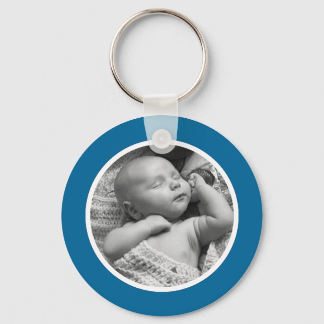 Chaveiro de Fotografias Azul e Branco (Frente)