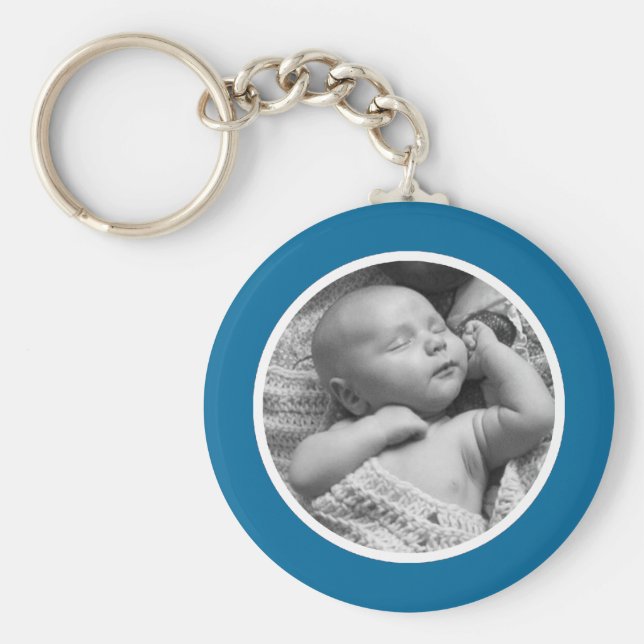 Chaveiro de Fotografias Azul e Branco (Frente)