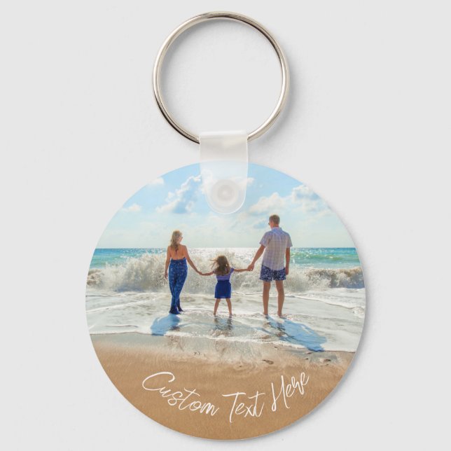 Chaveiro de Fotografias da Sua Família com Texto P (Verso)