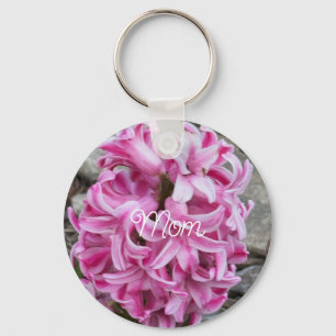 Chaveiro de Fotografias das Flores Hiacintas Rosa
