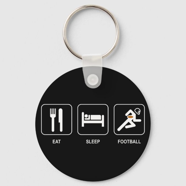 Chaveiro de Futebol de Comida Sleep (Frente)