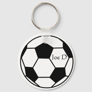 Chaveiro de Futebol Personalizado Negro e Branco