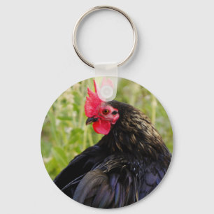 Chaveiro de galo preto