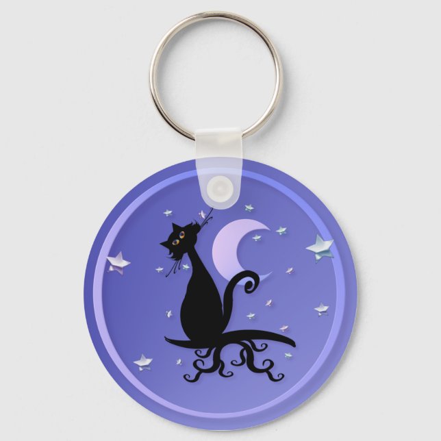 Chaveiro de Gatinho de meia-noite (Frente)