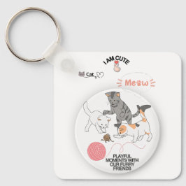 Chaveiro de Gatinho Fofo – Amuleto Adorável de Gat