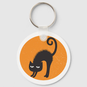 chaveiro de gato assustado