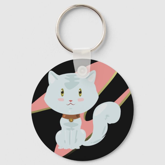 Chaveiro de Gato Branco (Frente)