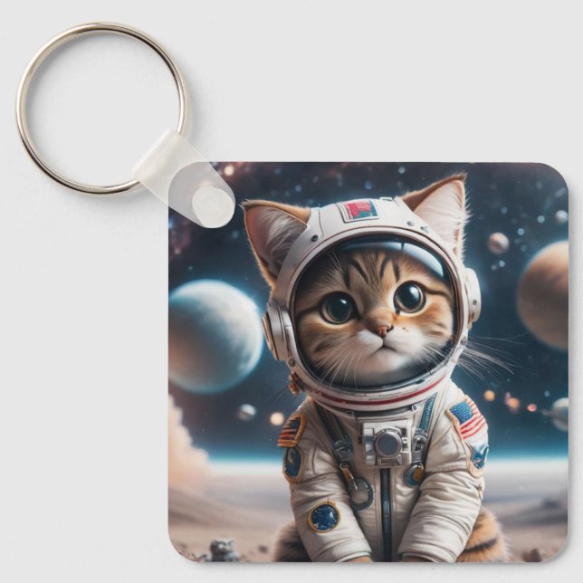 Chaveiro de Gato de Espaço (Frente)