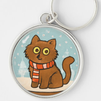 Chaveiro de Gato Fofo com Cachecol