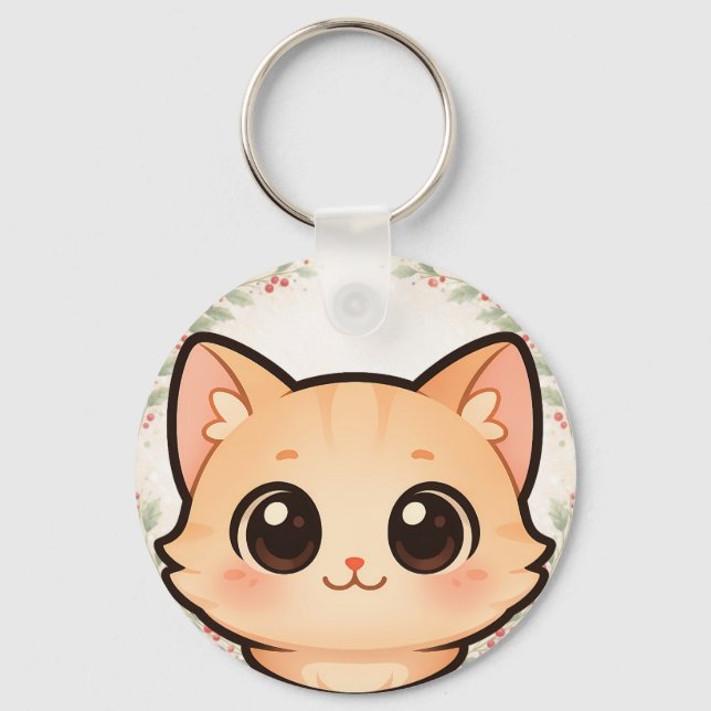 Chaveiro de Gato Fofo Kawaii (Frente)