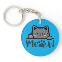 Chaveiro de Gato Fofo Meow – Presente Divertido de