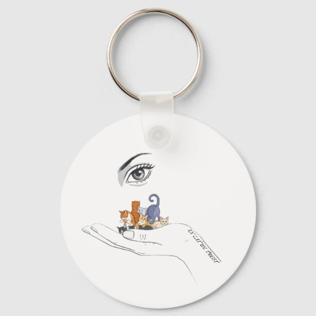 Chaveiro de gato minimalista (Frente)