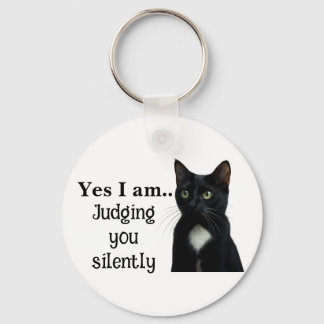 Chaveiro de Gato Negro Engraçado